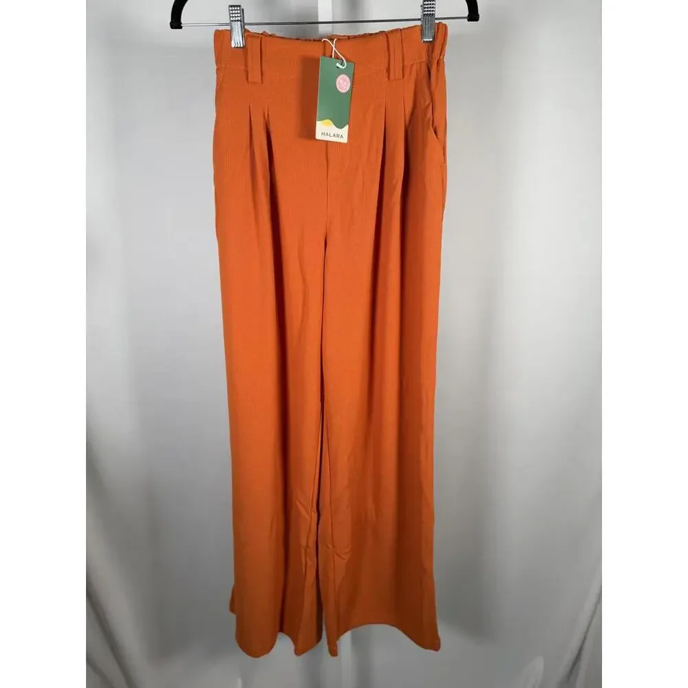 NWT Halara Flex™ High Waisted Pocket Wide Leg Waffle Work Pants Size XS Tall - Picture 5 of 9